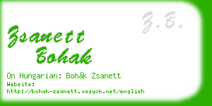zsanett bohak business card