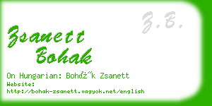 zsanett bohak business card